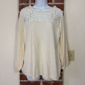 Joie Cream Lace Women's Blouse